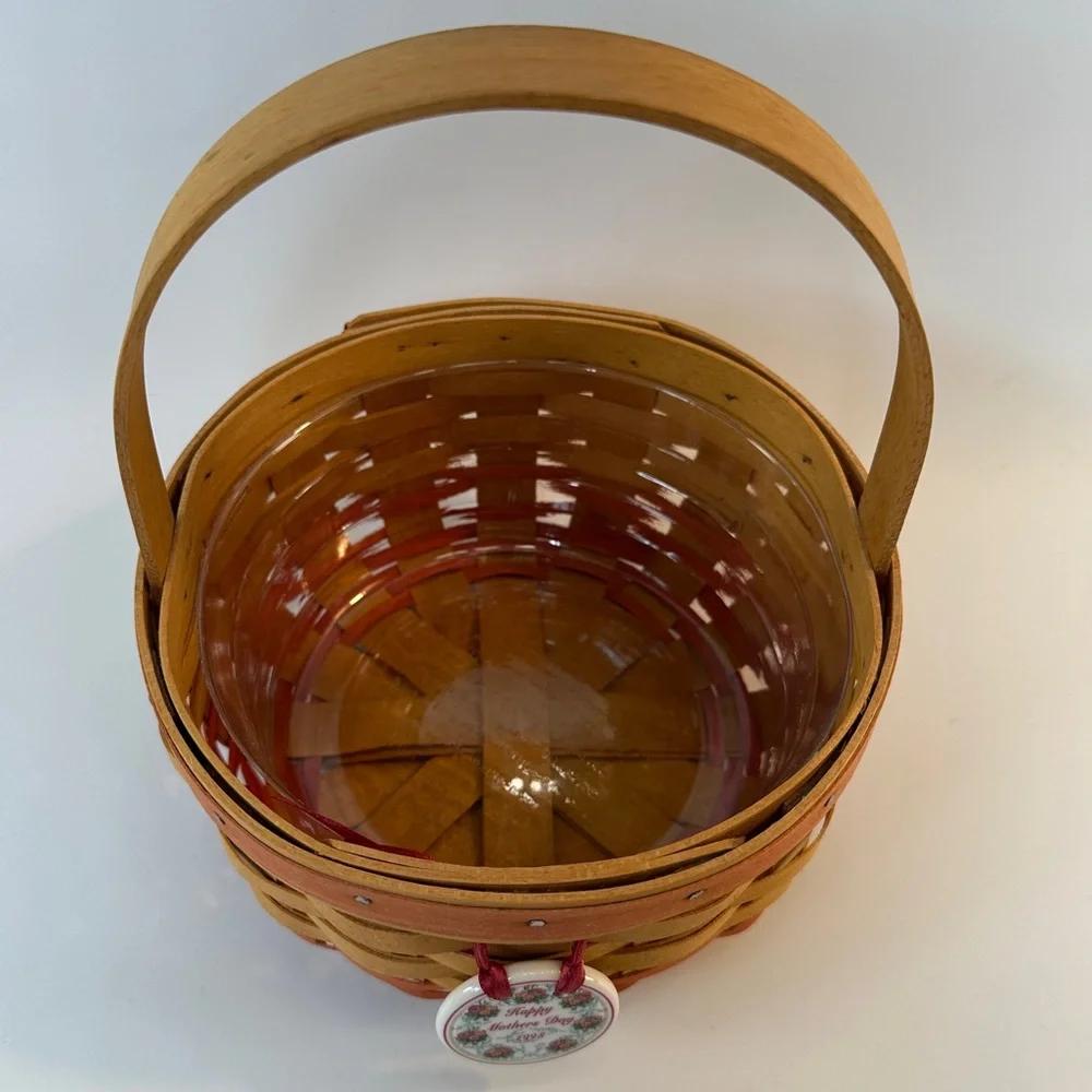 VTG Longaberger USA Woven Basket Handle Mother's‎ Day 1998
